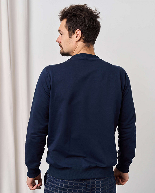 Мужской теплый домашний костюм со штанами в клетку - Байка Tom John 93378 L Киев - изображение 4