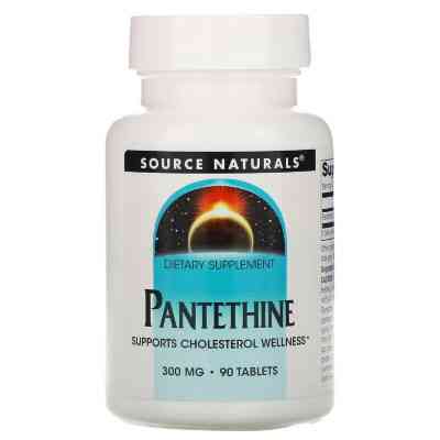 Витамин Source Naturals Пантетин, Pantethine, 300 Мг, 90 таблеток (SNS-02066) Винница