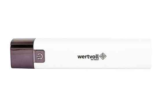 Ліхтар WERTVOLL 3 режими LED Li-ion 1200 mAh/t 7000 K/80 lum powerbank ABS 122х25 мм WHITE RX-8001 Рівне