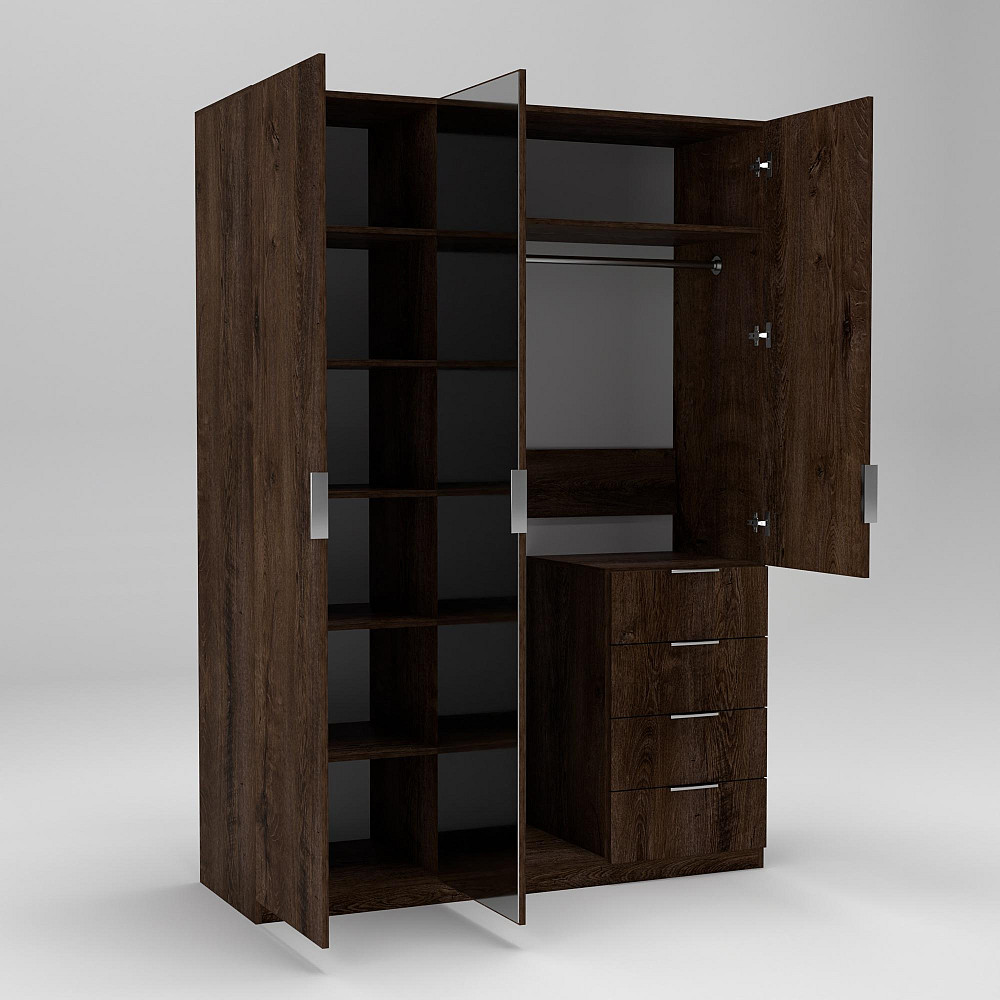 Шкаф Кристалл 2, Дуб Конкордия, 1500х520х2100 Львов - изображение 5