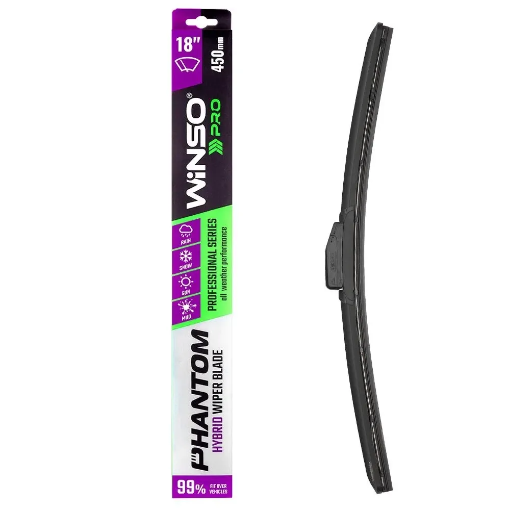 Гібридна щітка склоочисника WINSO PRO PHANTOM 18” (118450) – ефективне очищення та стильний вигляд Ковель - фото 1