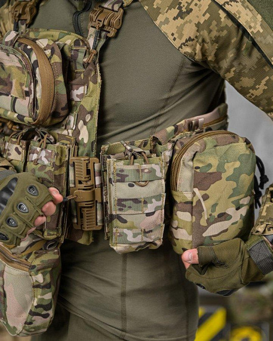 Плитоноска Artex з напашником системою швидкого скидання і 7 підсумками НП4876 Одеса - фото 7