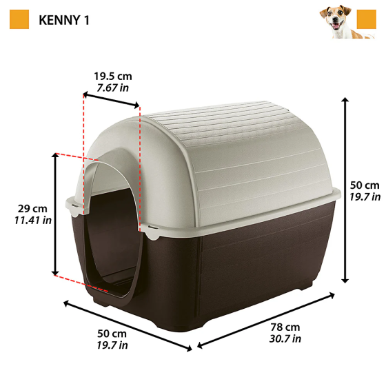Будка для собак Ferplast Kenny (Ферпласт Кенні) 50 x 78 x h 50 см — 01 Запоріжжя