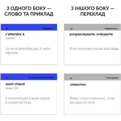 Обучающий набор English Student Карточки для французских фразовых глаголов, украинский (591225960) Винница - изображение 2