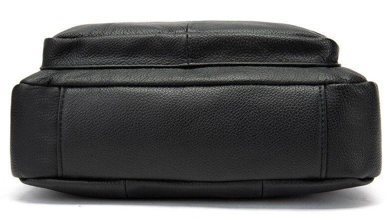 Сумка на плече зі шкіри Vintage 20021 Чорна Київ - фото 2