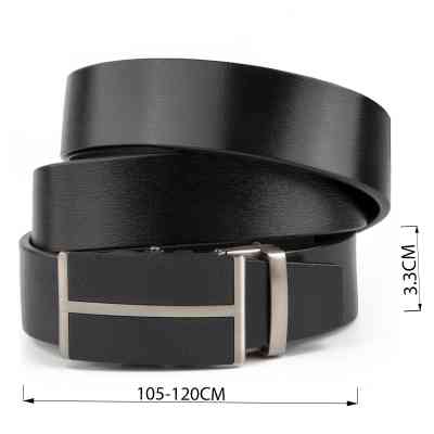 Ремень Vintage Мужской с черными вставками на пряжке Черный (20304) Винница