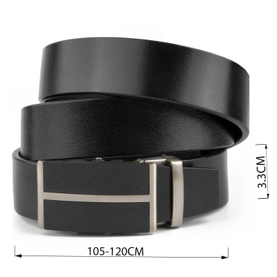 Ремінь Vintage Чоловічий з чорними вставками на пряжці Чорний (20304) Вінниця - фото 3