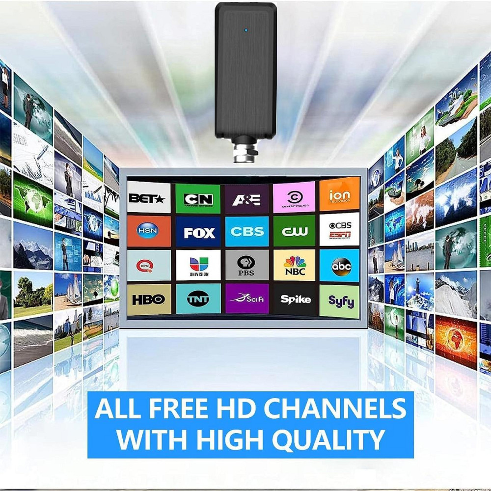 Антена COMBLU 2024 чорна до 780 миль підсилювач Smart IC 360° HDTV 4K 1080p внутрішня/зовнішня портативна Київ - фото 2