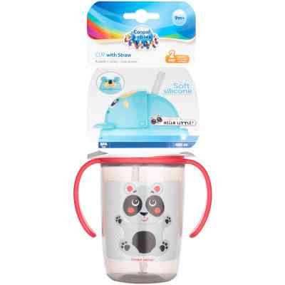 Поильник-непроливайка Canpol babies Hello Little с трубочкой 400 мл Бежевый (56/500_bei) Винница