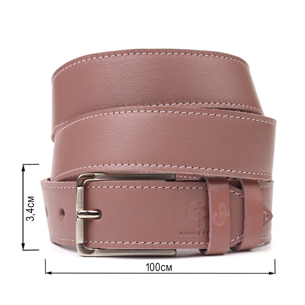 Интересный женский ремень из натуральной кожи Grande Pelle 21459 Розовый Киев - изображение 8