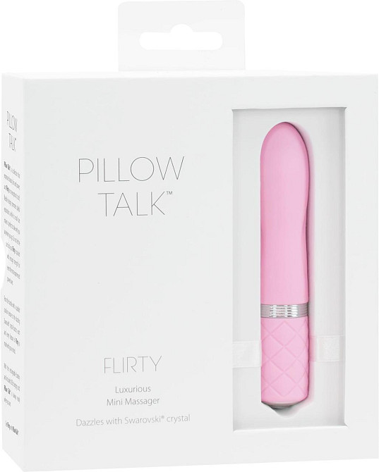Роскошный вибратор PILLOW TALK - Flirty Pink с кристаллом Сваровски, гибкая головка Sex Aura Киев - изображение 7