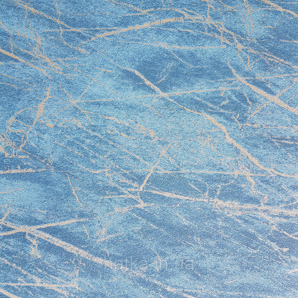 Шпалери вінілові на флізелін Rasch Factory 0.53х10,05 абстракція зріз каменю під мармур бірюзові золото 428957 Київ - фото 1