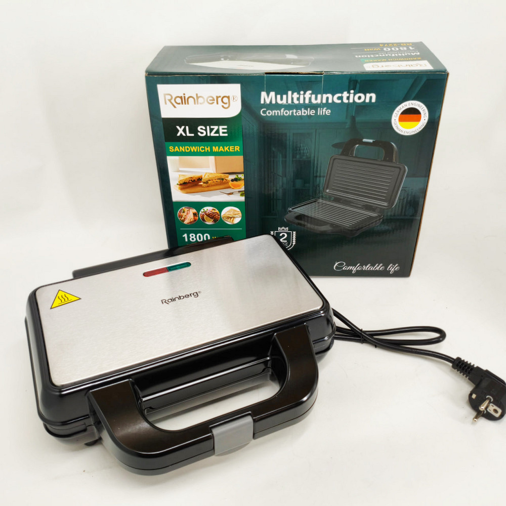 Гриль для приготування різних страв, Універсальний гриль для їжі, Бутербродниця побутова YE-25 Львів - фото 8