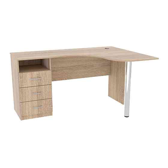 Стіл кутовий з шухлядами ОСК-4, Дуб Сонома, 1500/1100/760 Львів