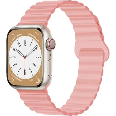 Ремешок для смарт-часов Drobak Silicone Magnetic Link для Apple Watch All Series 38/40/41mm Pink sand (898921) Винница - изображение 1