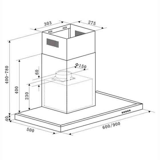 Комплект рециркуляции вытяжки Limelight 90 см 620 м³/ч 2 фильтра с активированным углем (Германия, читать Ровно