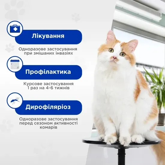 Квадромідас C протипаразитарні таблетки від бліх, кліщів, для котів 8-16 кг, 0,8 г, MODES Вінниця