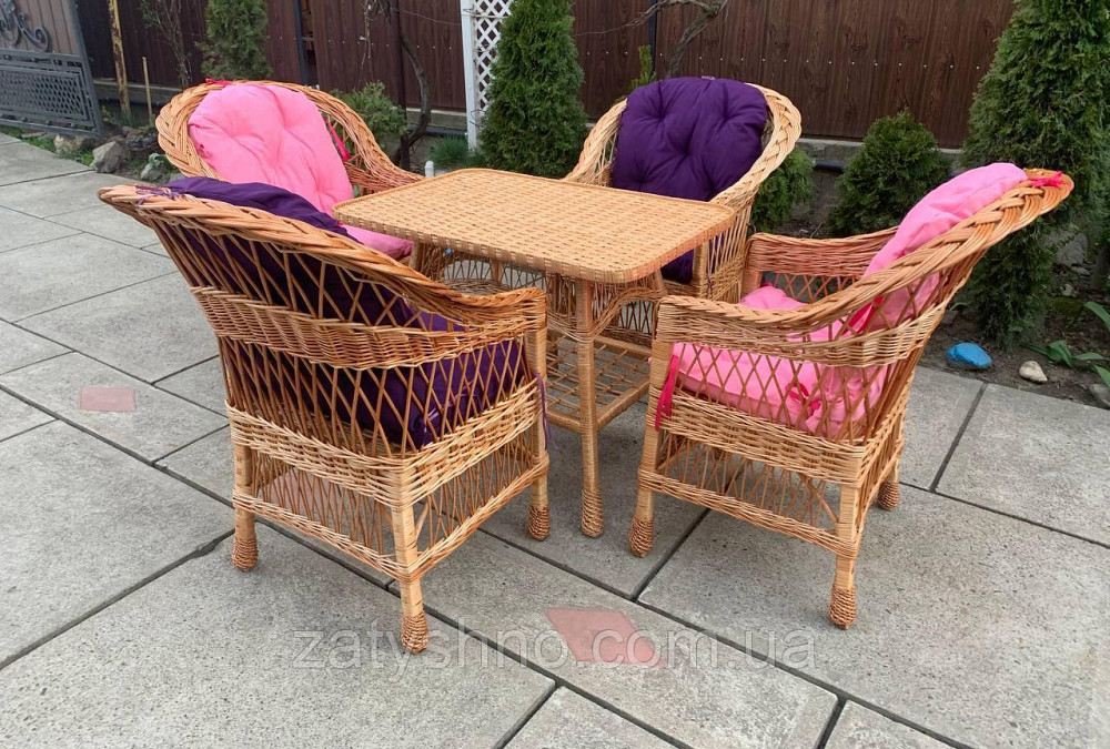 Садовая плетеная мебель с гармоничными накидками Киев - изображение 9