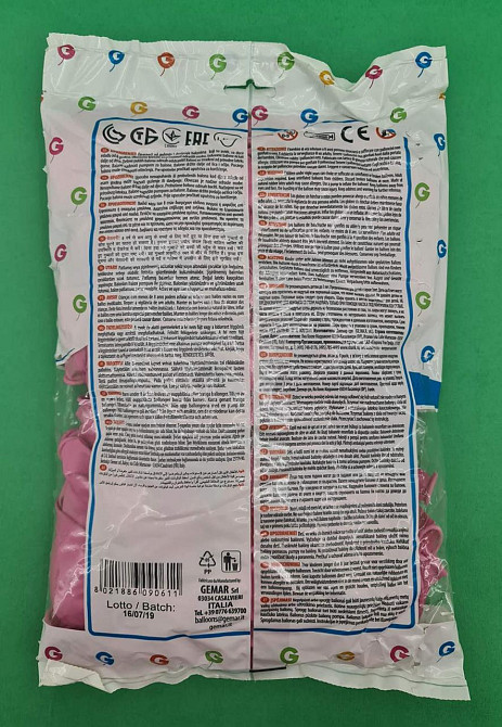 Повітряні кульки 10" (25 см) пастель рожевий Gemar 100 шт (1 пачка) Харків - фото 2