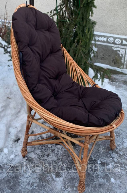 Кресло плетенное  большое с накидкой Киев - изображение 8