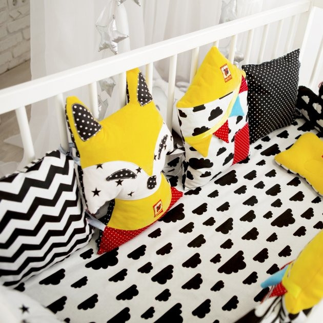 Підвіска-бортик для ліжечка "Подушка B&W" МС 110512-01 Вінниця - фото 2