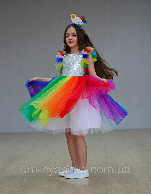 Плаття Веселки, Єдиноріжки | Різнокольорова святкова сукня Кривий Ріг - фото 3
