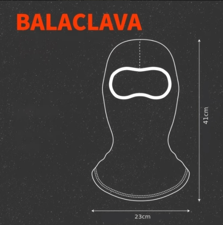 Маска-шапка-балаклава чорна з кольоровим принтом №17 на всю голову Унісекс Київ