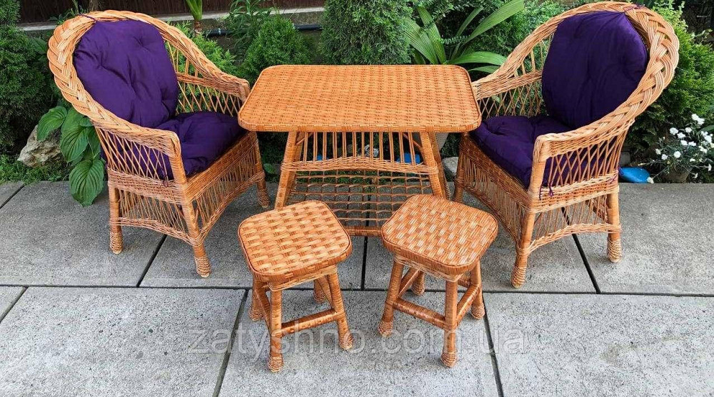 Мебель плетеная с подушками фиолетовыми Киев - изображение 6