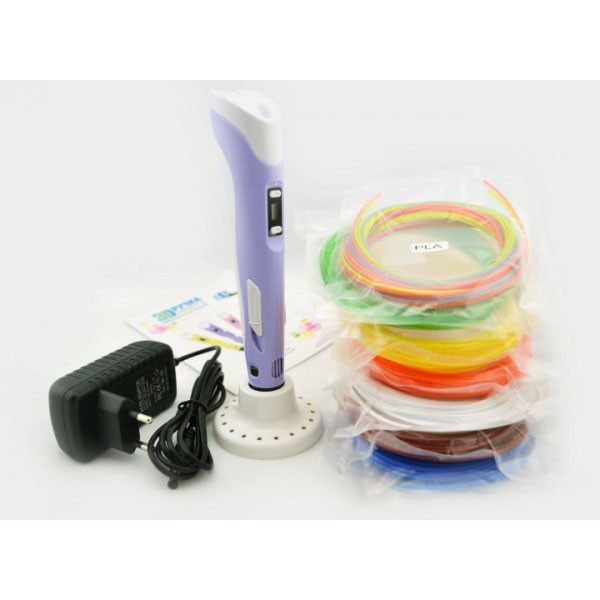 Ручка принтер 3д 3D ручка Smart 3D Pen 2 фиолетовая, Ручка 3d pen з екраном, 3d-ручки, 3д ручка LO-436 pen 2 Київ - фото 3