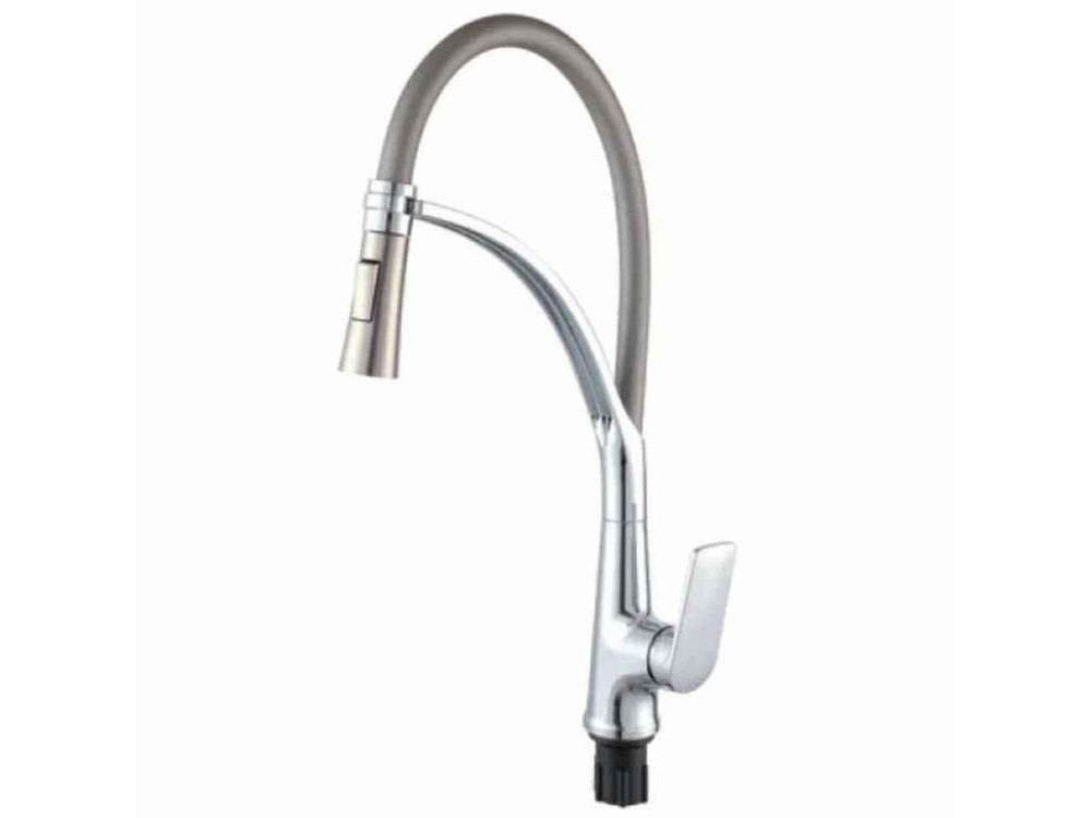 Смеситель на мойку серый LUCAS-017 SET CHROME REFL.GREY ТМ PLAMIX Киев - изображение 1
