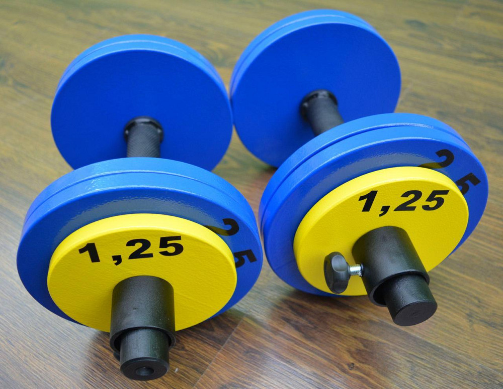 Гантели наборные 2 по 15 кг Гантели, гири, штанги и диски металлические Киев - изображение 1