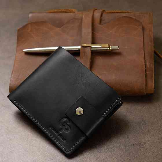 Небольшое мужское портмоне GRANDE PELLE 11566 Черный Киев