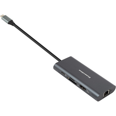 Концентратор PowerPlant USB-C to 2xUSB 3.0, 1xUSB 2.0, 1xType-C (PD), HDMI, SD, RJ45 (CA913497) Вінниця - фото 3