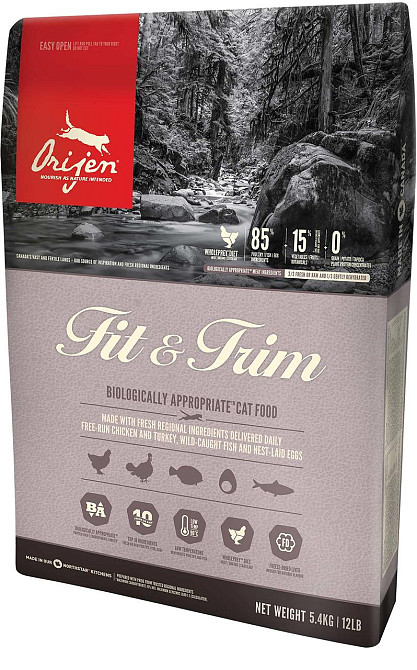 Orijen Fit & Tram (Оріджен Фіт енд Трим) сухий корм для котів з понад 1.8 кг. Запоріжжя - фото 3