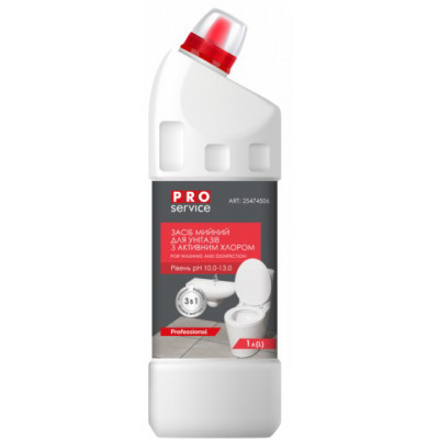 Средство для чистки унитаза PRO service с Активным хлором 1 л (4823071657388) Винница - изображение 1