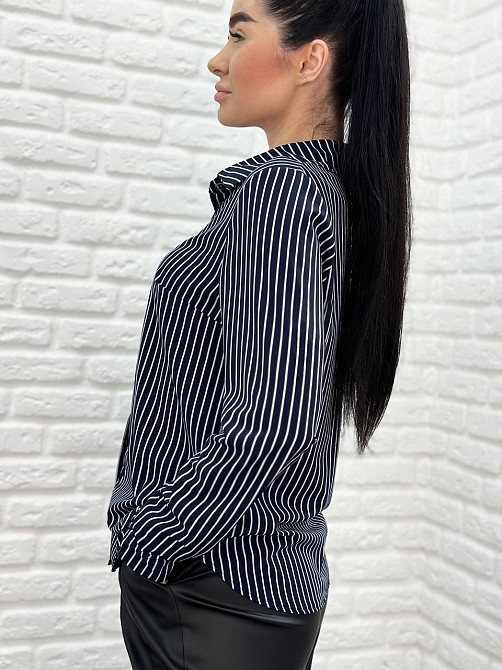 Рубашка с длинными рукавами в полоску 