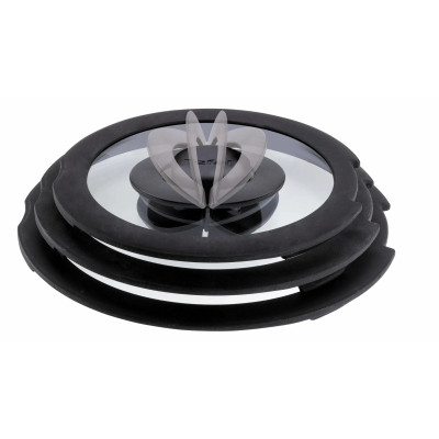 Кришка для посуду Tefal Ingenio 28см, скло, силікон, прозоро-чорний (L9846753) Вінниця - фото 2