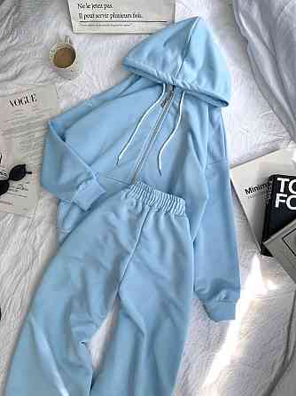 Женский прогулочный оверсайз костюм: кофта на молнии и штаны турецкая трехнить петля Одесса