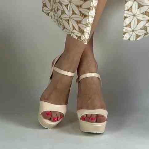 Жіночі Сандалі Босоніжки на Танкетці Платформа Бежеві Літні (розміри: 36,37,38,39,40) — 33 Дніпро