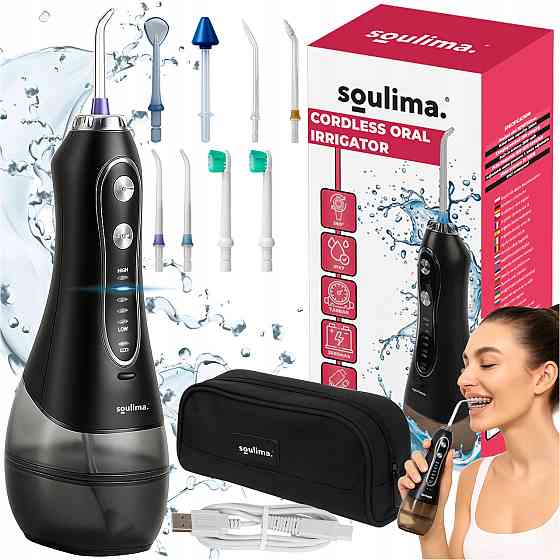 Бездротовий іригатор для зубів, носа, язика 8 насадок + чохол Soulima (25397) Нововолинськ