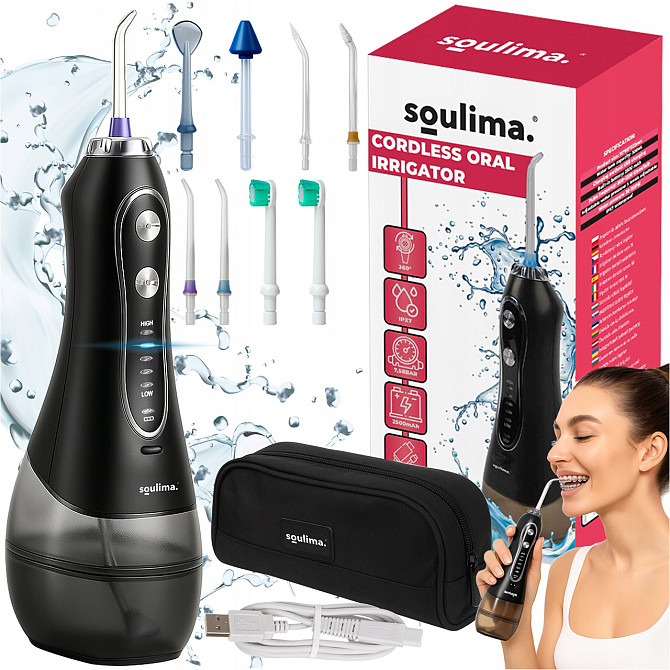 Беспроводной ирригатор для зубов, носа, языка 8 насадок + чехол Soulima (25397) Нововолынск - изображение 1