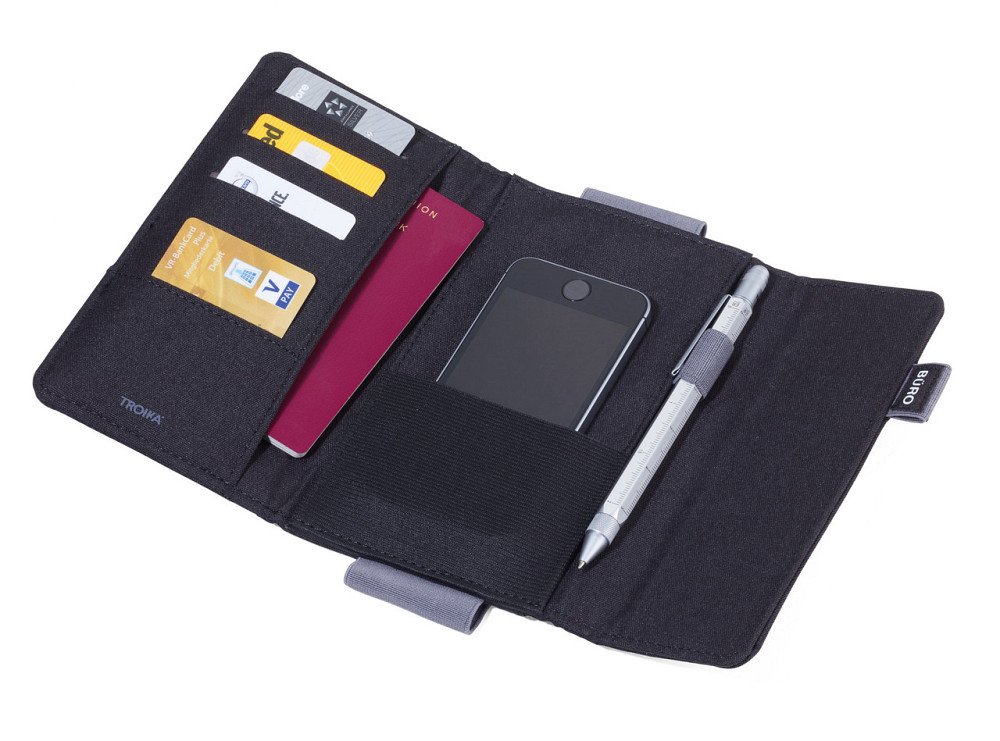 Органайзер для проездных документов Troika Reiseburo с магнитным замком (Черно-серый) Киев - изображение 2