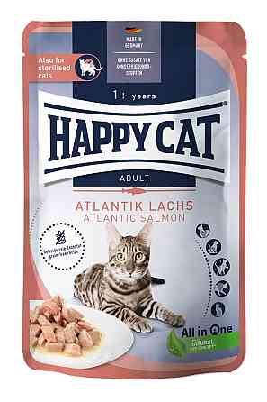 Влажный корм Happy Cat Culinary A-Lachs с лососем для кошек (кусочки в соусе) пауч, 85 г Винница