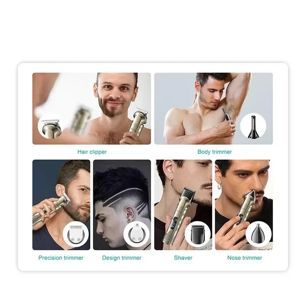 Аккумуляторная машинка для стрижки VGR V-110 pr со сменными насадками,щетка для очистки,зарядка USB Одесса - изображение 4