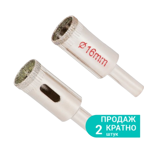 Коронка алмазна по керамиці та склу d16мм SIGMA Житомир