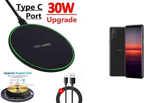Бездротовий зарядний пристрій Copper до 30W для OnePlus Ace 5 Pro, USB-C, LED Київ
