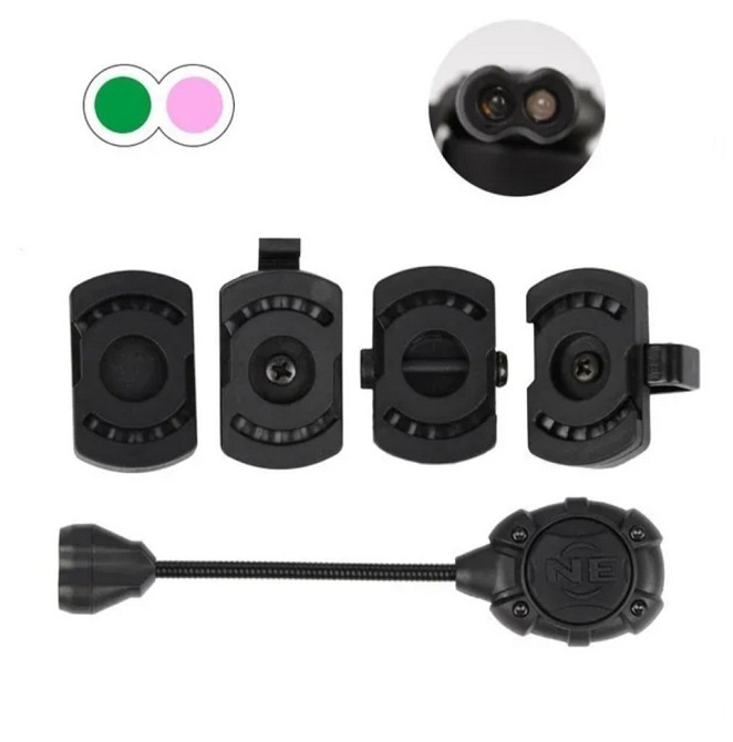 Тактичний сигнальний ліхтар Wadsn NE-05009-BK-green для шолома Mpls (зелений + ІЧ світло) Чорний Вінниця - фото 1