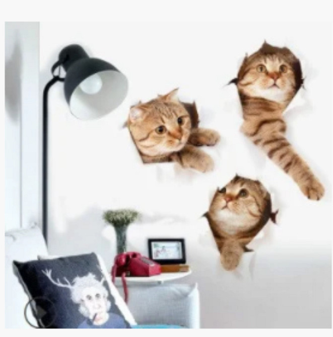 Интерьерная наклейка Котики Киев - изображение 1