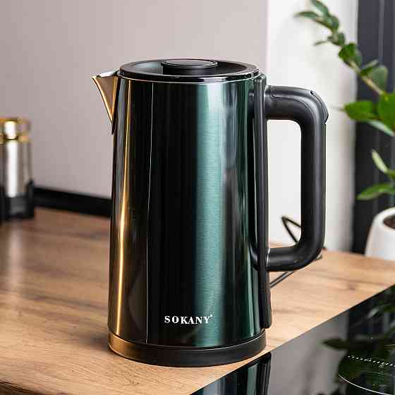 Електрочайник Sokany 3 л, зелений Київ