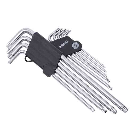 Ключи TORX 9шт T10-T50мм CrV (длинные с отверстием) SIGMA (4022231) Киев